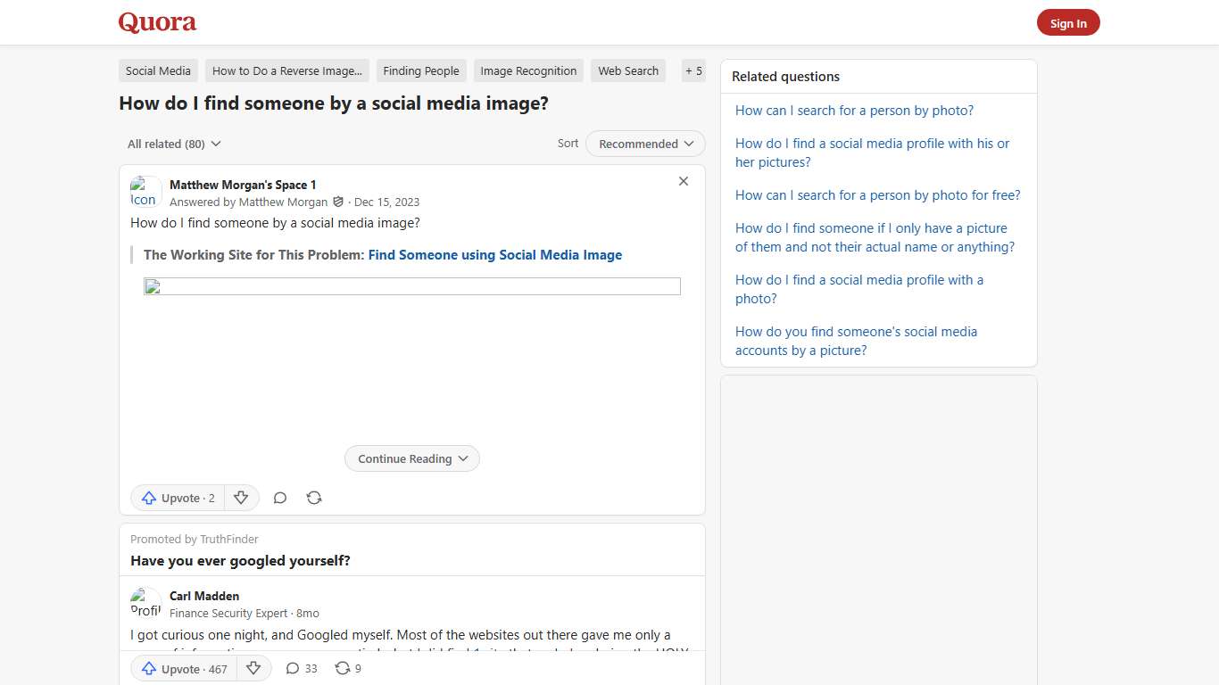 How to find someone by a social media image - Quora